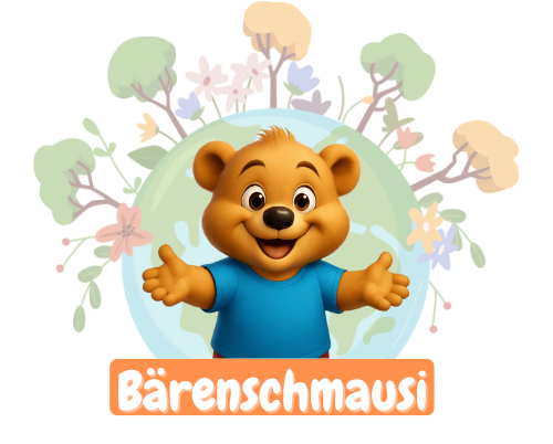 Bärenschmausi Logo Bärenschmausi – Maskottchen der Entdeckerwelt für Körperbewusstsein und Gefühle bei Kindern von 5 bis 8 Jahren