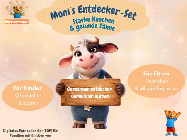 Moni's Entdecker-Set: Starke Knochen und gesunde Zähne – Bärenschmausi Set für Kinder Moni's Entdecker-Set: Starke Knochen und gesunde Zähne – Bärenschmausi Set für Kinder