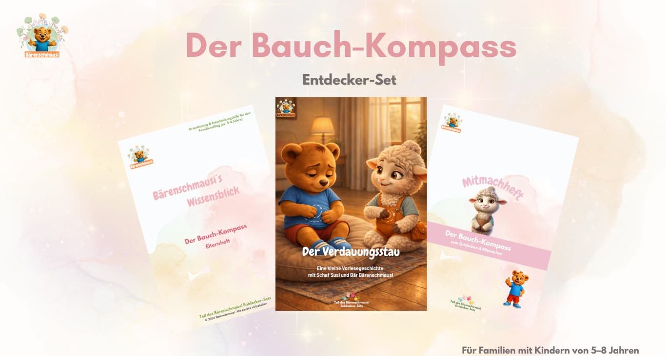 Bauch-Kompass Entdecker-Set für Kinder 5–8 Jahre – Körpersignale und Bauchgefühl stärken Entdecker-Set Bauch-Kompass von Bärenschmausi – Lernkit zu Körpersignalen und Bauchgefühl für Kinder