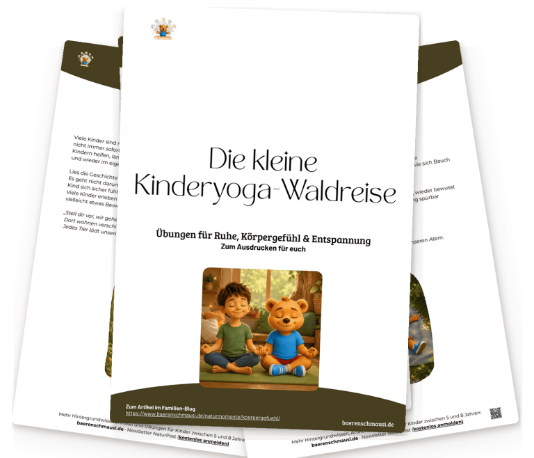 Kostenloses Mitmachheft Kinderyoga-Waldreise – einfache Kinderyoga-Übungen für Kinder 5–8 Jahre, zum Ausdrucken Kostenloses Mitmachheft Kinderyoga-Waldreise – einfache Kinderyoga-Übungen für Kinder 5–8 Jahre, zum Ausdrucken
