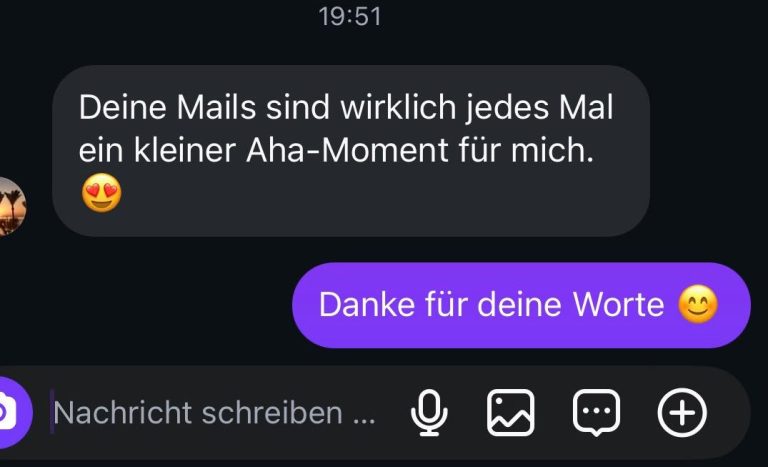 Instagram-Feedback zur NaturPost Instagram-Nachricht einer Mutter: Die NaturPost gibt jedes Mal einen kleinen Aha-Moment.