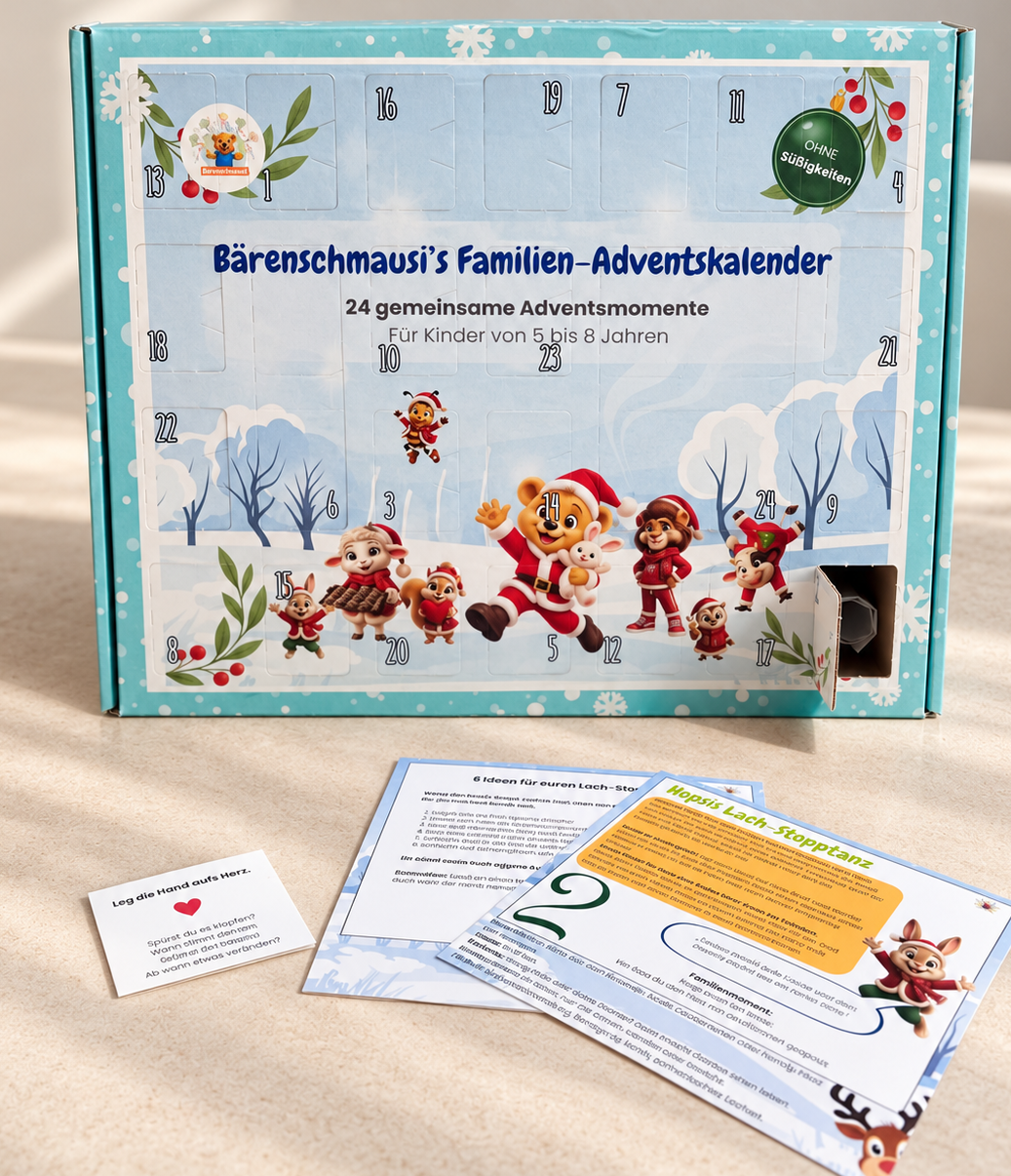 Türchen 2 aus dem Bärenschmausi Familien-Adventskalender: Hopsis Lach-Stopptanz 