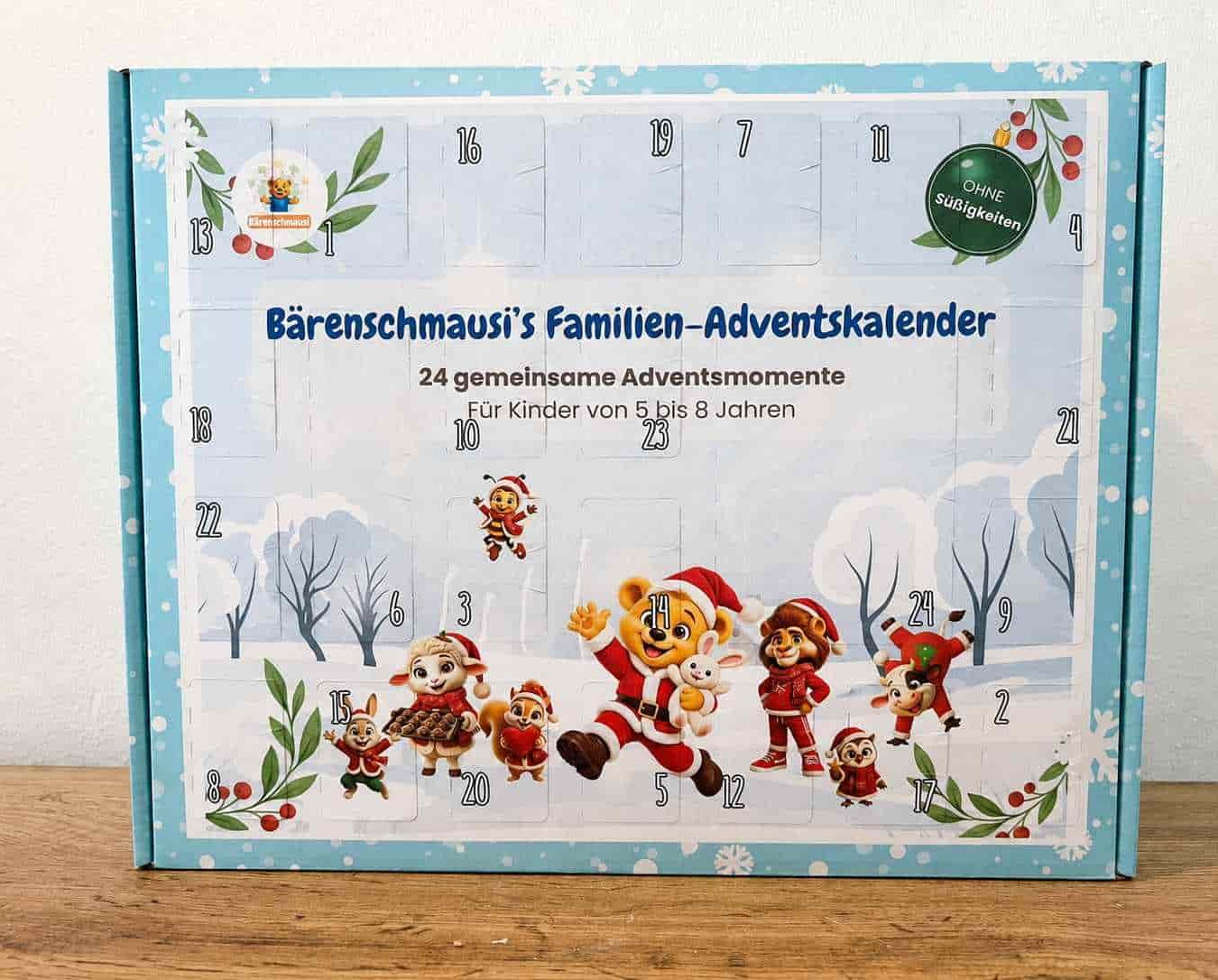 Bärenschmausis Familien Adventskalender ohne Süßigkeiten Bärenschmausis Familien Adventskalender mit 24 gemeinsamen Adventsmomenten für Familien mit Kindern von 5 bis 8 Jahren.